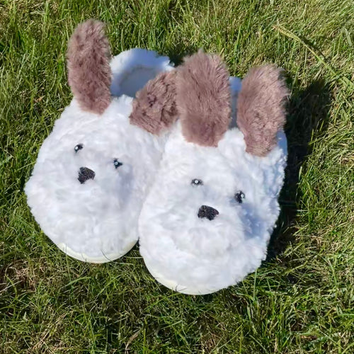 Soft Stitched Dog Slippers