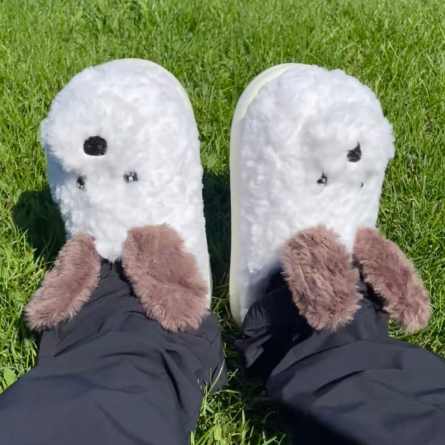 Soft Stitched Dog Slippers